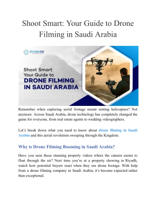 Shoot Smart_ Your Guide to Drone Filming in Saudi Arabia