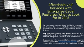 Affordable VoIP Services with Enterprise-Level Features What to Look for in 2025