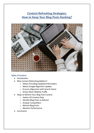 Content Refreshing Strategies To Rank #1
