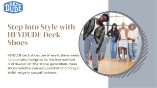 Step Into Style with HEYDUDE Deck Shoes