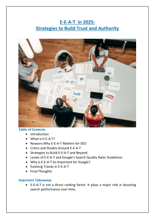 EEAT in 2025 - What Really Works?