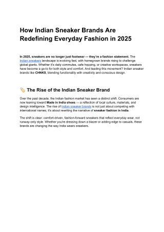 How Indian Sneaker Brands Are Redefining Everyday Fashion in 2025