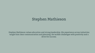 Stephen Mathieson’s Custom Oil Storage Solutions