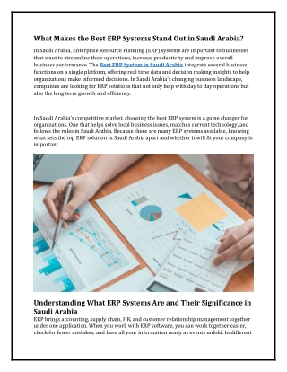 What Makes the Best ERP Systems Stand Out in Saudi Arabia