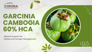 Garcinia Cambogia 60% HCA – Natural Hunger & Weight Management Support