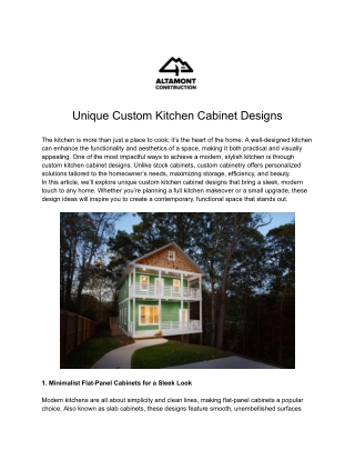 Unique Custom Kitchen Cabinet Designs
