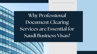 Why Getting Help with Business Visas Matters If you're planning a business trip to Saudi Arabia, getting your visa appro