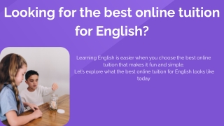 English Tuition Online