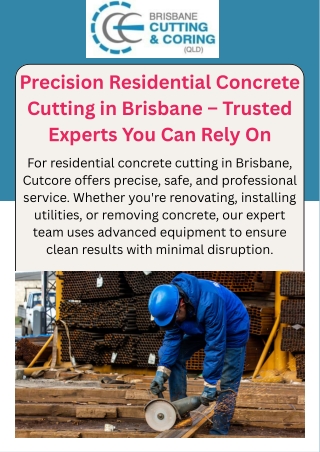Expert Residential Concrete Cutting Brisbane  Concrete Cutters North Brisbane