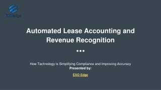 Automated Lease Accounting and Revenue Recognition