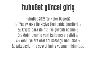 huhuBet giriş adresi