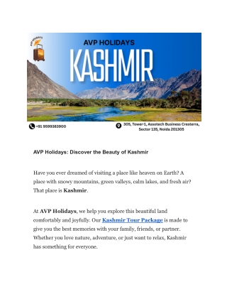 Kashmir Tour