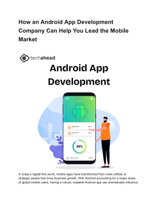 Need an Android App? Work with a Reliable Development Partner