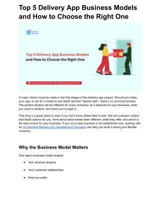 Top 5 Delivery App Business Models and How to Choose the Right One