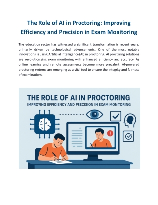 The Role of AI in Proctoring-Improving Efficiency & Precision in Exam Monitoring