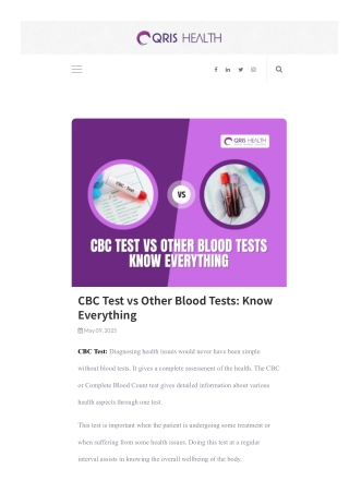 When is CBC Enough Versus More Tests?