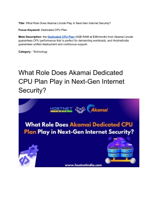 What Role Does Akamai Linode Play in Next-Gen Internet Security_