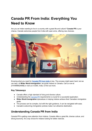 Canada PR From India_ Everything You Need to Know
