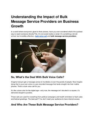 Understanding the Impact of Bulk Message Service Providers on Business Growth