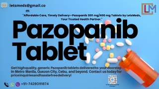 Pazopanib Tablet Cost Online Philippines