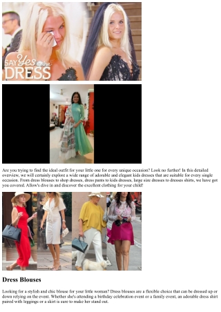 Charming and Trendy Kids Dresses for each Celebration