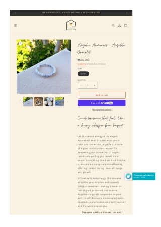 Angelite crystal bracelet