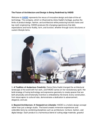 The Future of Architecture and Design is Being Redefined by HADID