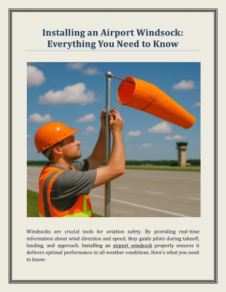Installing an Airport Windsock - Everything You Need to Know