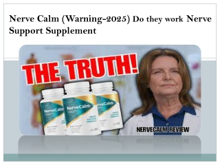 Nerve Calm (Warning-2025) Do they work Nerve Support Supplement