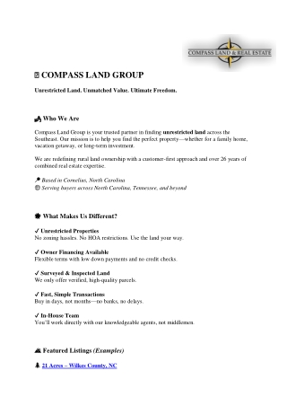 Buying land with Compass was smooth, fast, and exactly as promised.