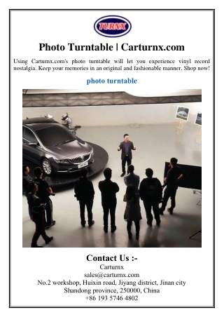 Photo Turntable | Carturnx.com