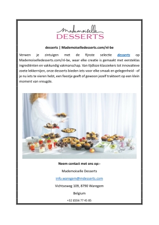 desserts | Mademoiselledesserts.com/nl-be