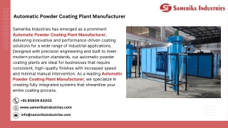 Automatic Powder Coating Plant Manufacturer