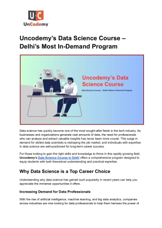 Uncodemy’s Data Science Course – Delhi’s Most In-Demand Program (2)