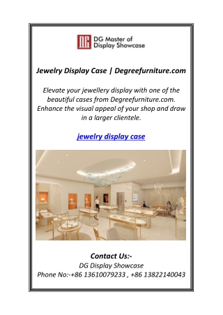 Jewelry Display Case | Degreefurniture.com