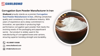 Corrugation Gum Powder Manufacturer in Iran
