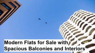 Modern Flats for Sale with Spacious Balconies and Interiors