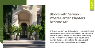 Elevate Your Outdoors with Elegant Garden Planters