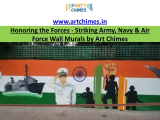 Honoring the Forces - Striking Army, Navy & Air Force Wall Murals by Art Chimes