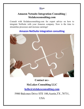 Amazon Netsuite Integration Consulting Sixlakesconsulting.com