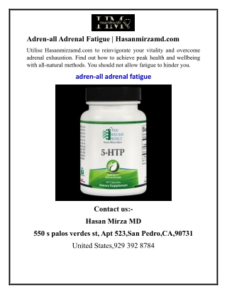 Adren-all Adrenal Fatigue Hasanmirzamd.com