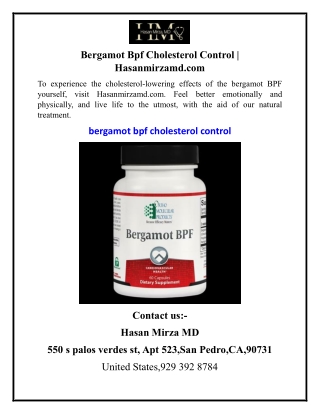 Bergamot Bpf Cholesterol Control Hasanmirzamd.com