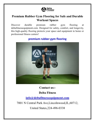 Premium Rubber Gym Flooring for Safe and Durable Workout Spaces