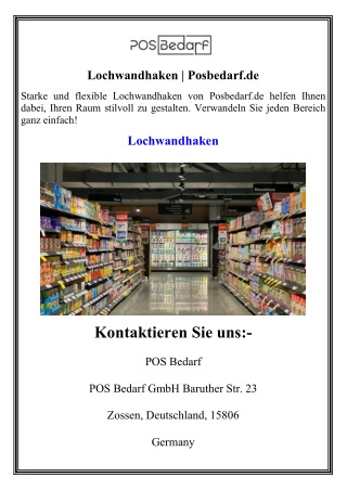 Lochwandhaken Posbedarf.de