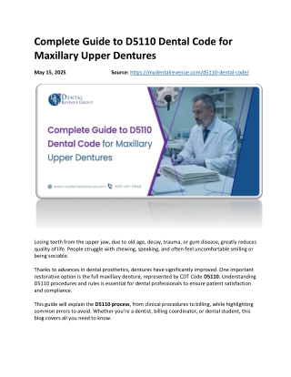 Dental Code D5110