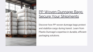 PP Woven Dunnage Bags