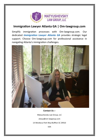Immigration Lawyer Atlanta GA  Om-lawgroup
