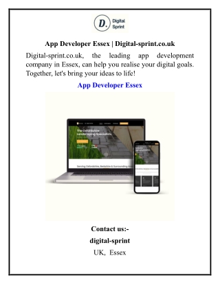 App Developer Essex Digital-sprint.co.uk