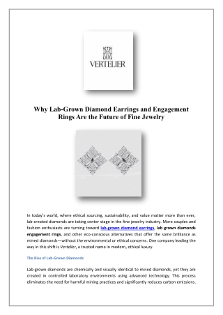 Shop Lab Grown Diamond Engagement Rings In India | VERTELIER
