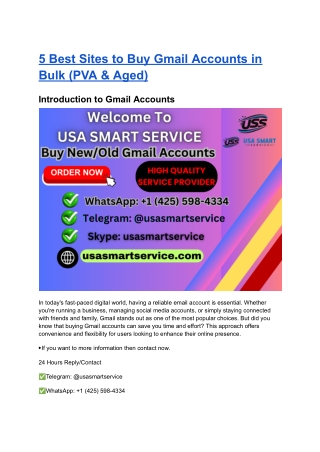 5 Best Sites to Buy Gmail Accounts in Bulk (PVA & Aged)